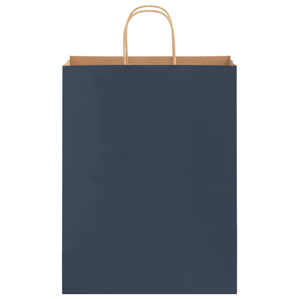 Paper Bags 250 pcs with Handles Blue 32x12x42 cm