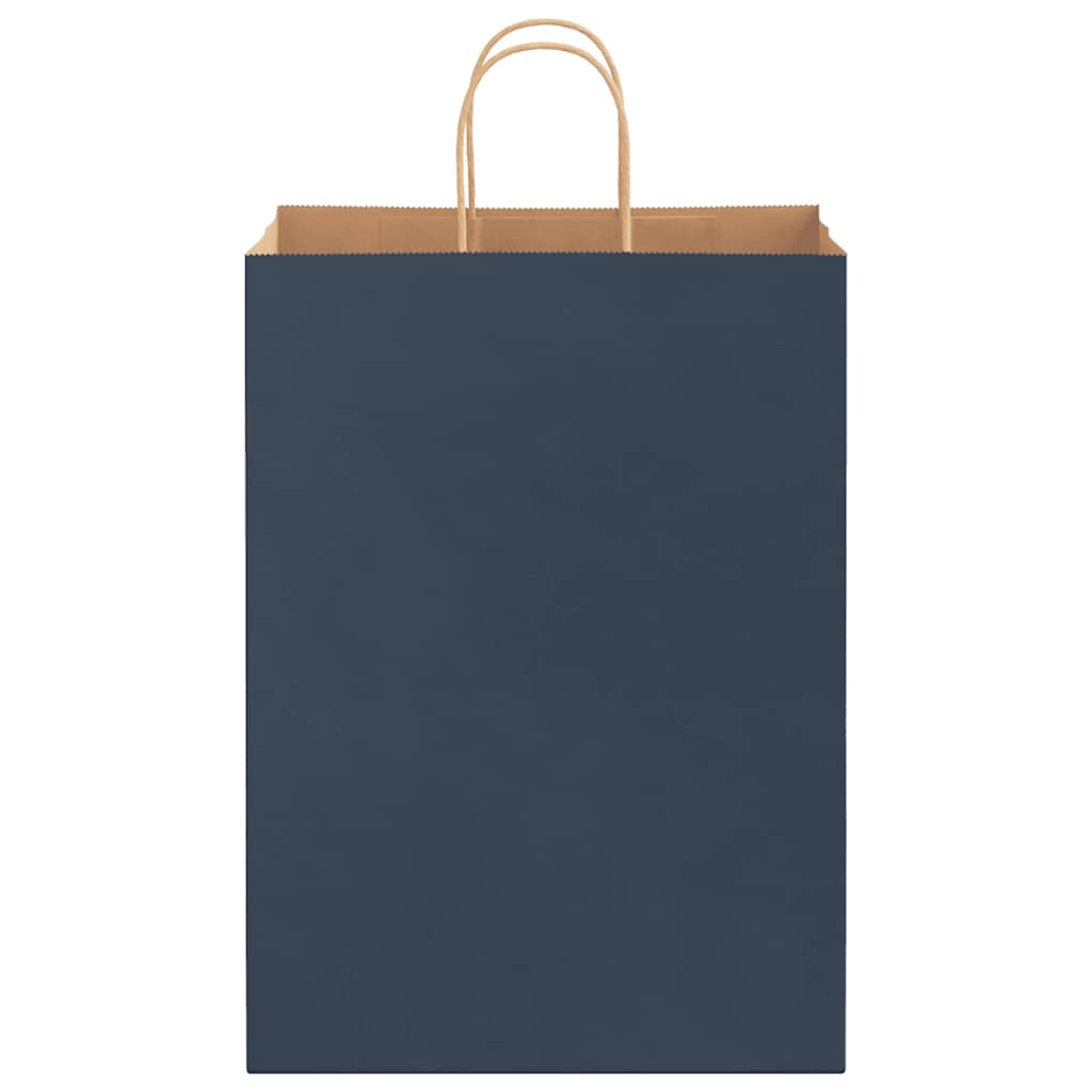 Paper Bags 250 pcs with Handles Blue 32x17x44 cm