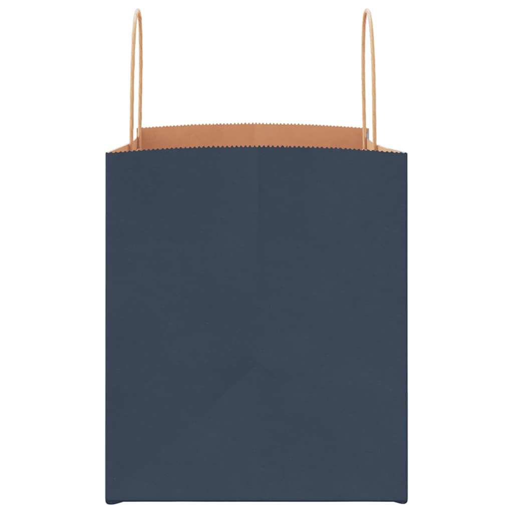 Paper Bags 250 pcs with Handles Blue 32x22x24 cm