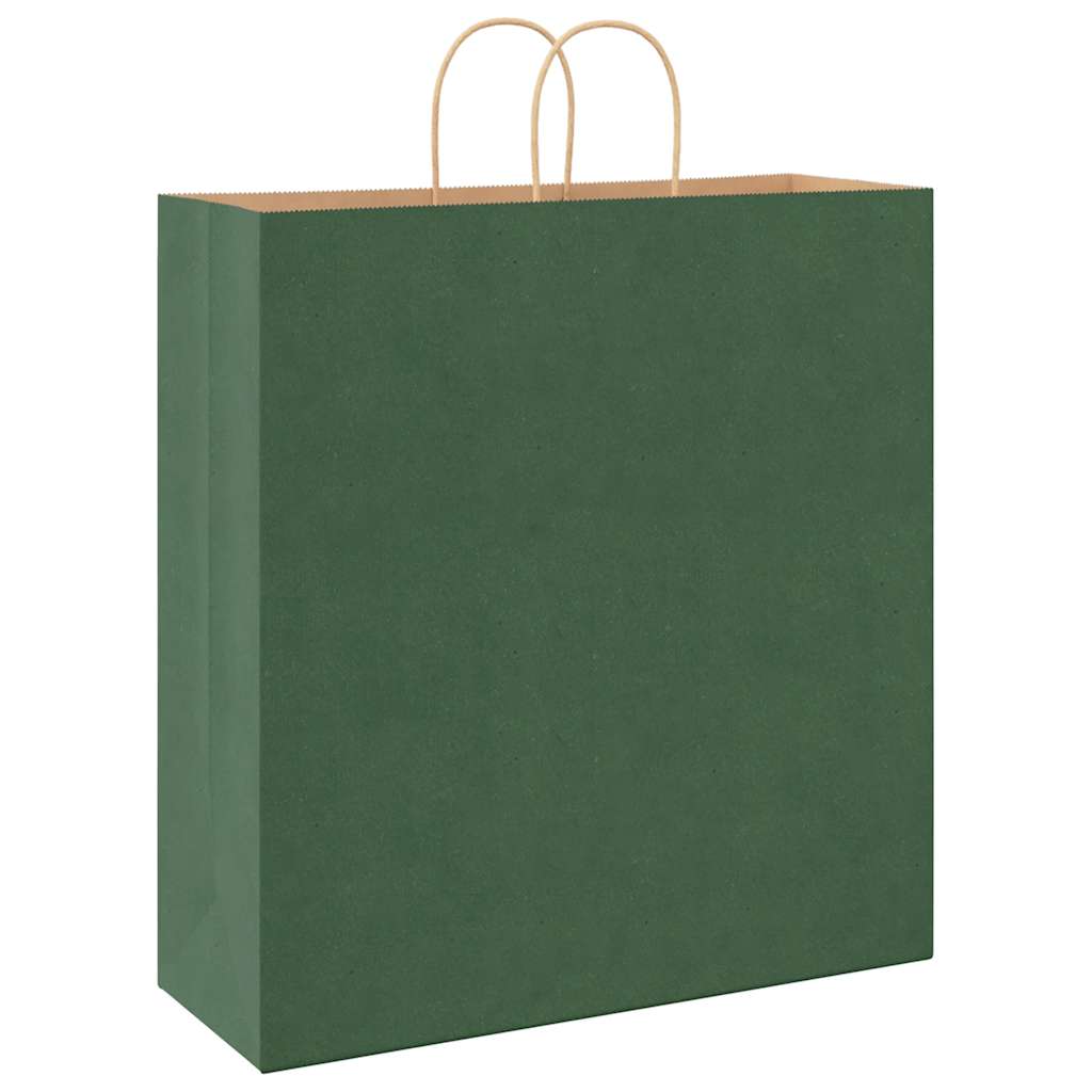 Paper Bags 50 pcs with Handles Green 45x17x48 cm