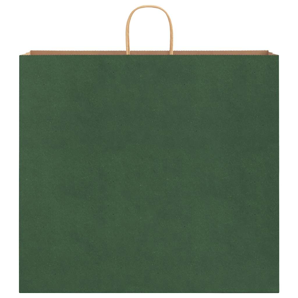 Paper Bags 50 pcs with Handles Green 54x15x49 cm