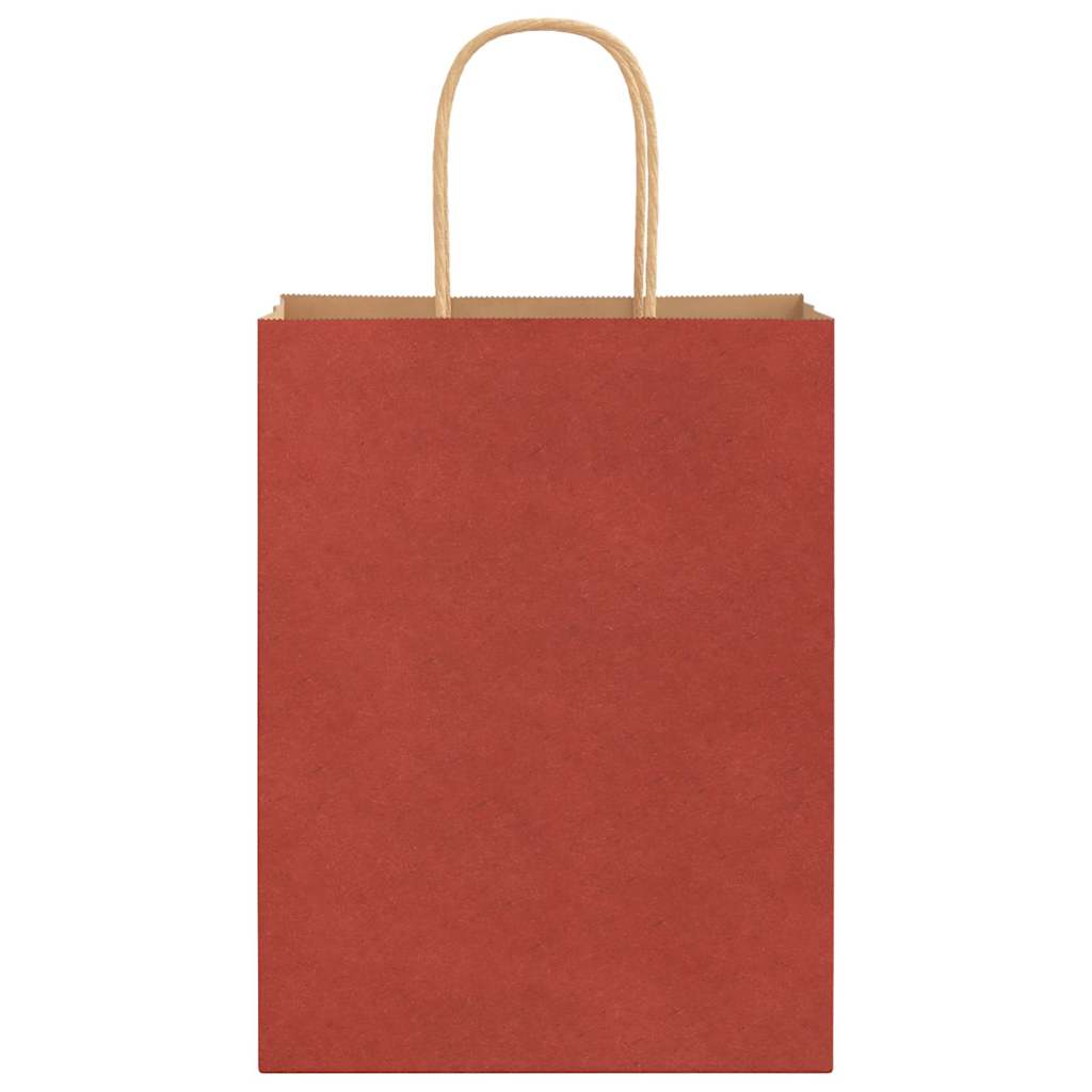 Paper Bags 50 pcs with Handles Red 21x11x28 cm