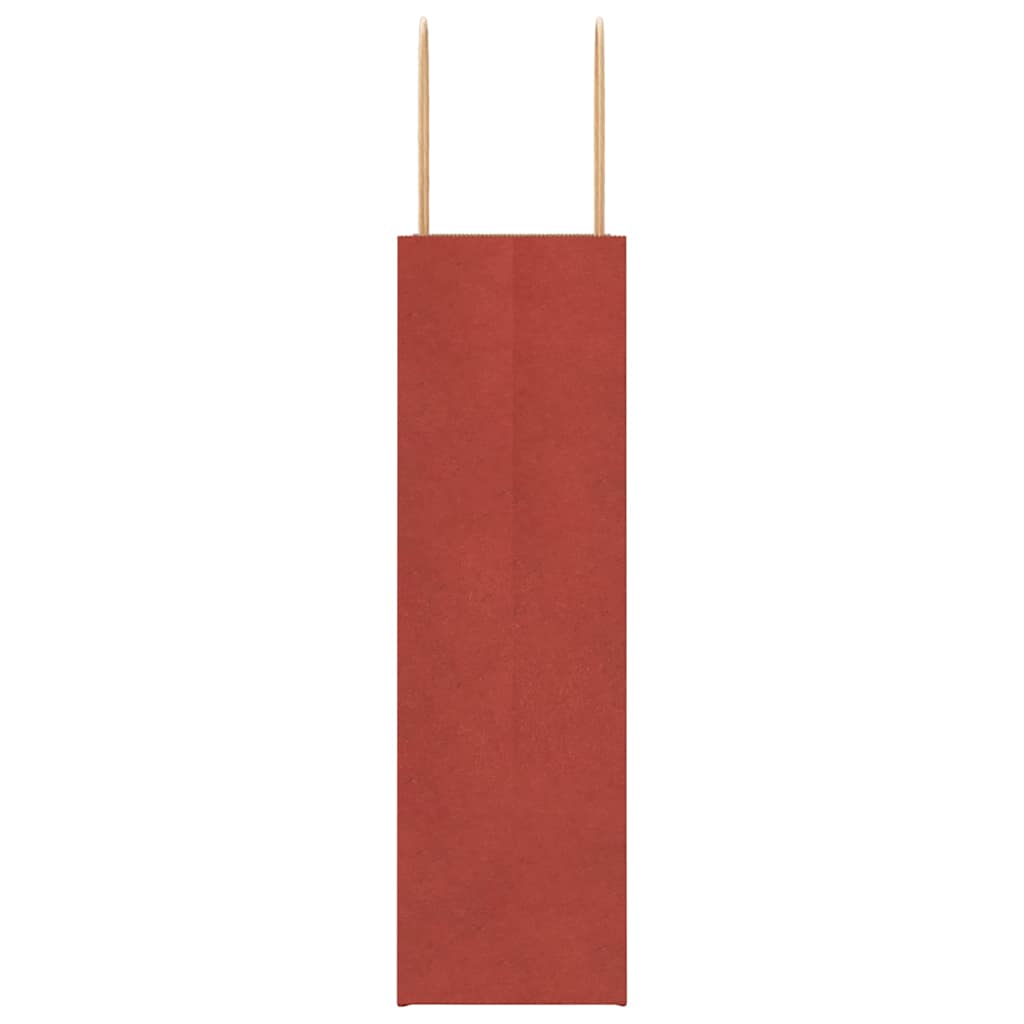 Paper Bags 50 pcs with Handles Red 21x11x36 cm