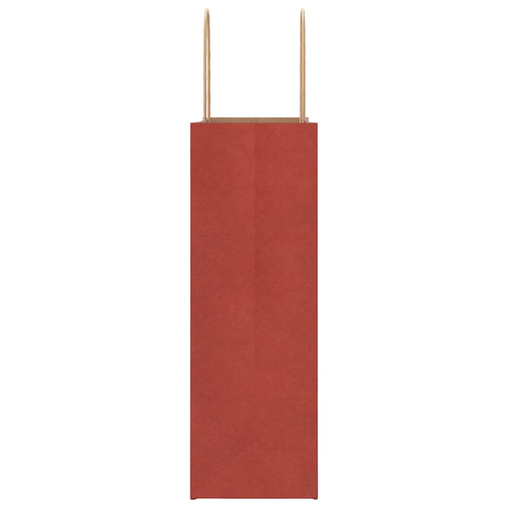 Paper Bags 50 pcs with Handles Red 26x12x35 cm