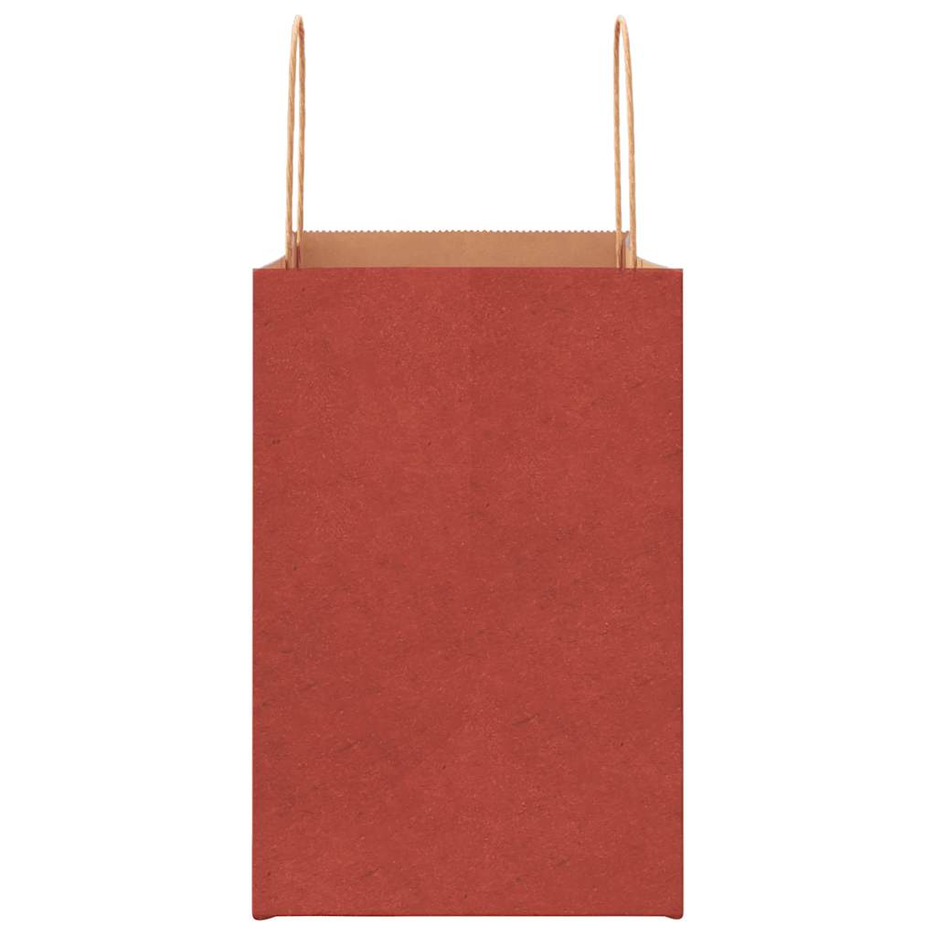 Paper Bags 50 pcs with Handles Red 26x17x25 cm
