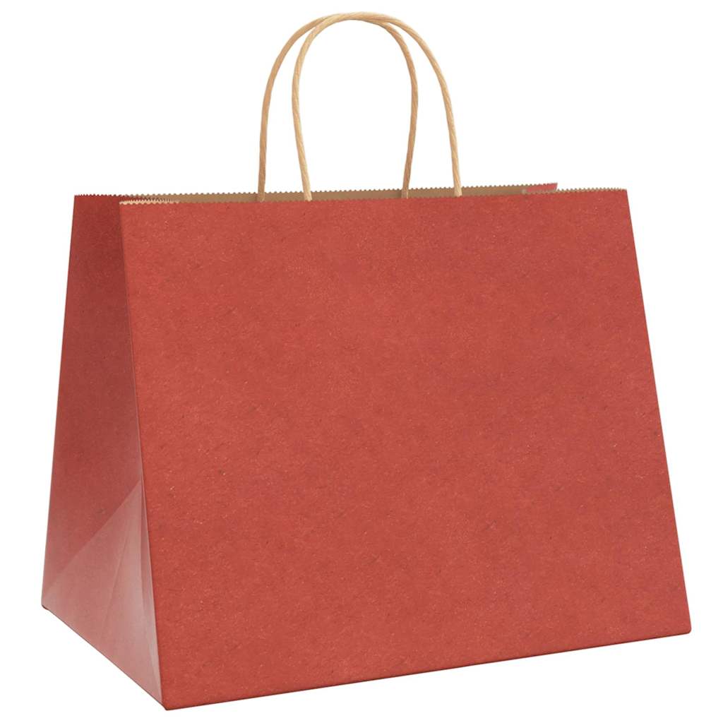 Paper Bags 50 pcs with Handles Red 32x22x24 cm