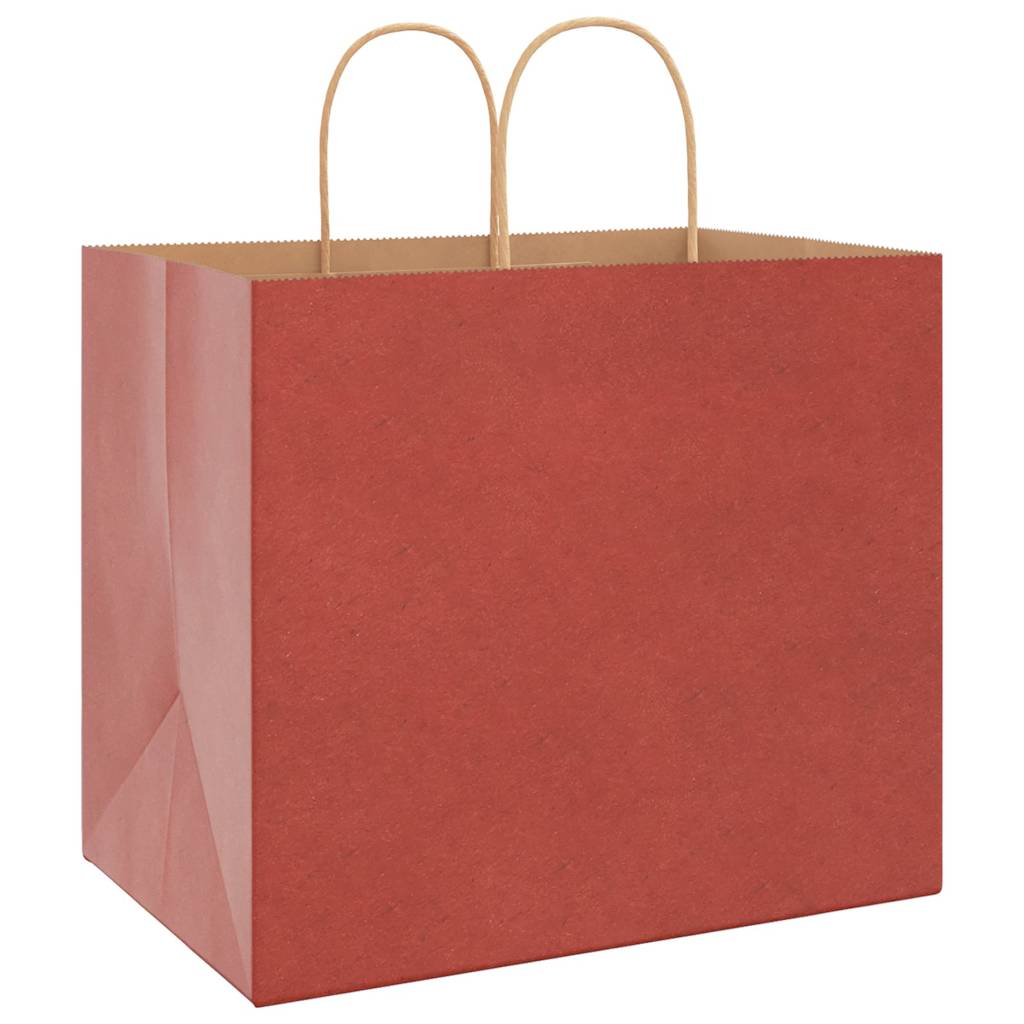 Paper Bags 50 pcs with Handles Red 32x22x28 cm