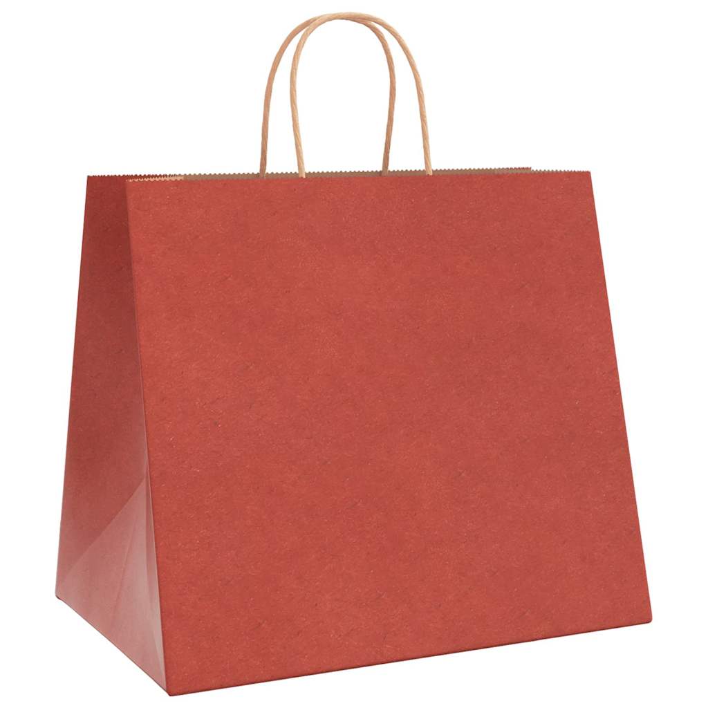 Paper Bags 50 pcs with Handles Red 32x22x28 cm