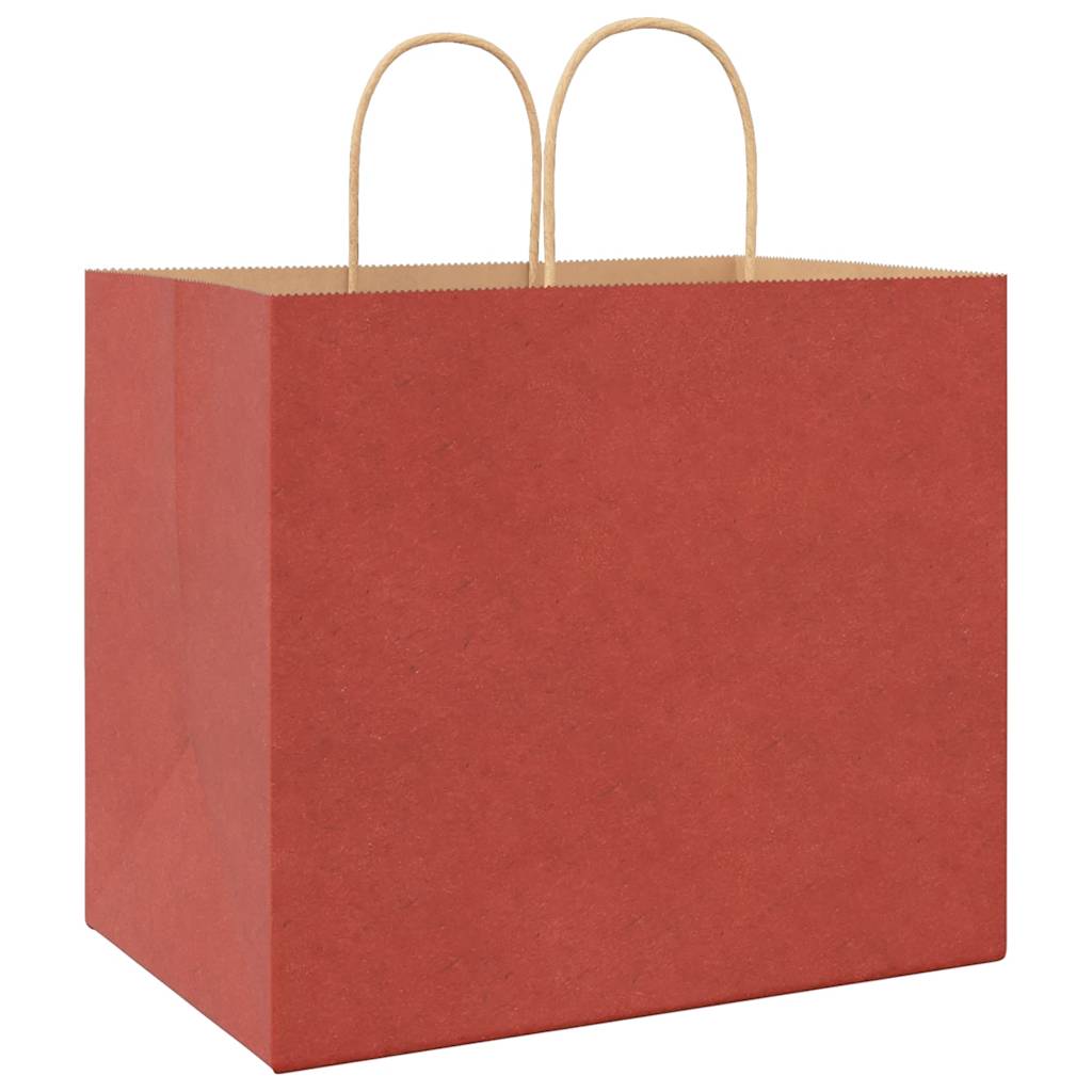 Paper Bags 50 pcs with Handles Red 32x22x28 cm