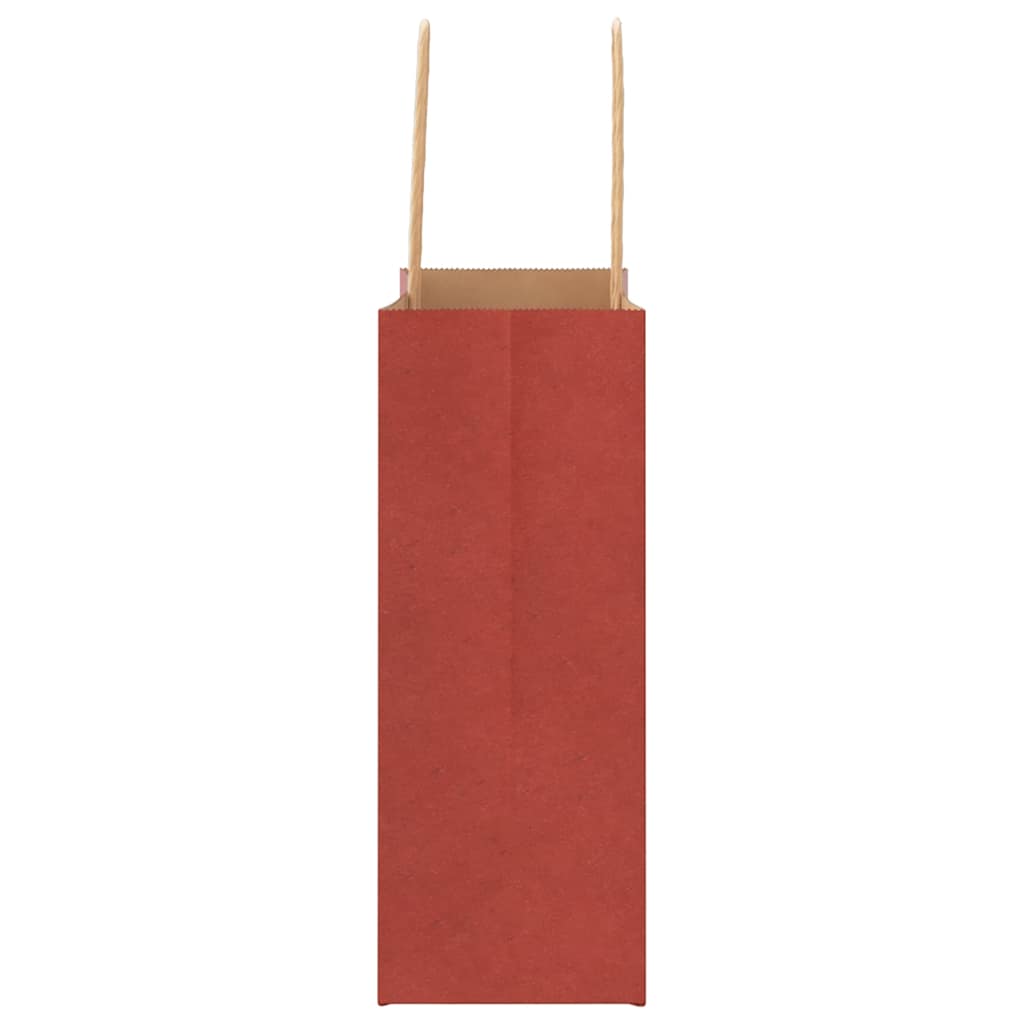 Paper Bags 250 pcs with Handles Red 18x8x22 cm
