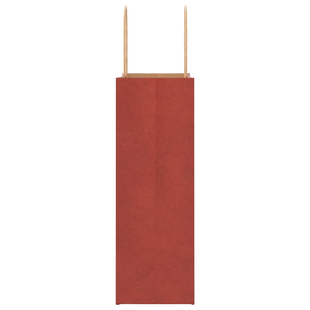 Paper Bags 250 pcs with Handles Red 21x11x31 cm