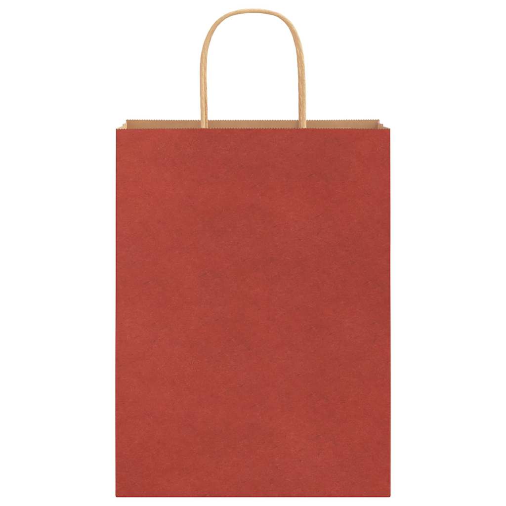 Paper Bags 250 pcs with Handles Red 26x12x35 cm