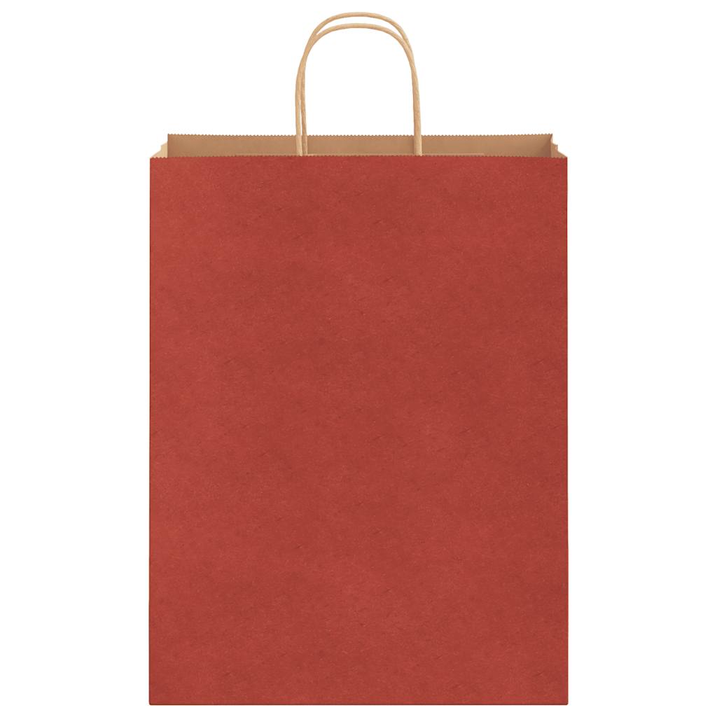 Paper Bags 250 pcs with Handles Red 32x12x42 cm