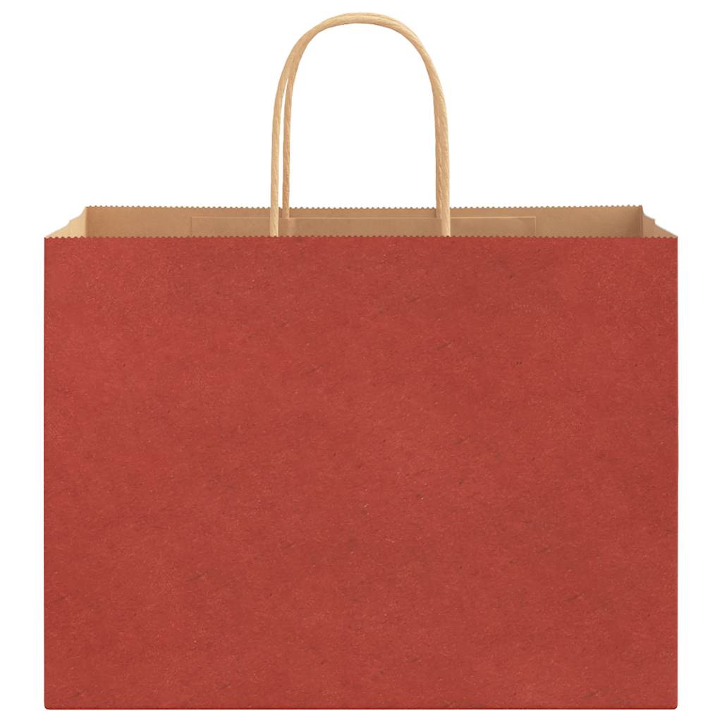 Paper Bags 250 pcs with Handles Red 32x17x25 cm