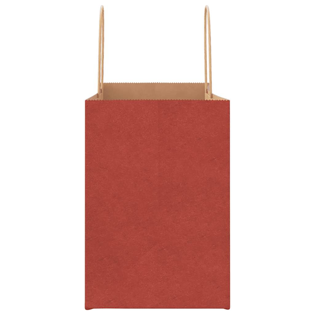 Paper Bags 250 pcs with Handles Red 32x17x25 cm