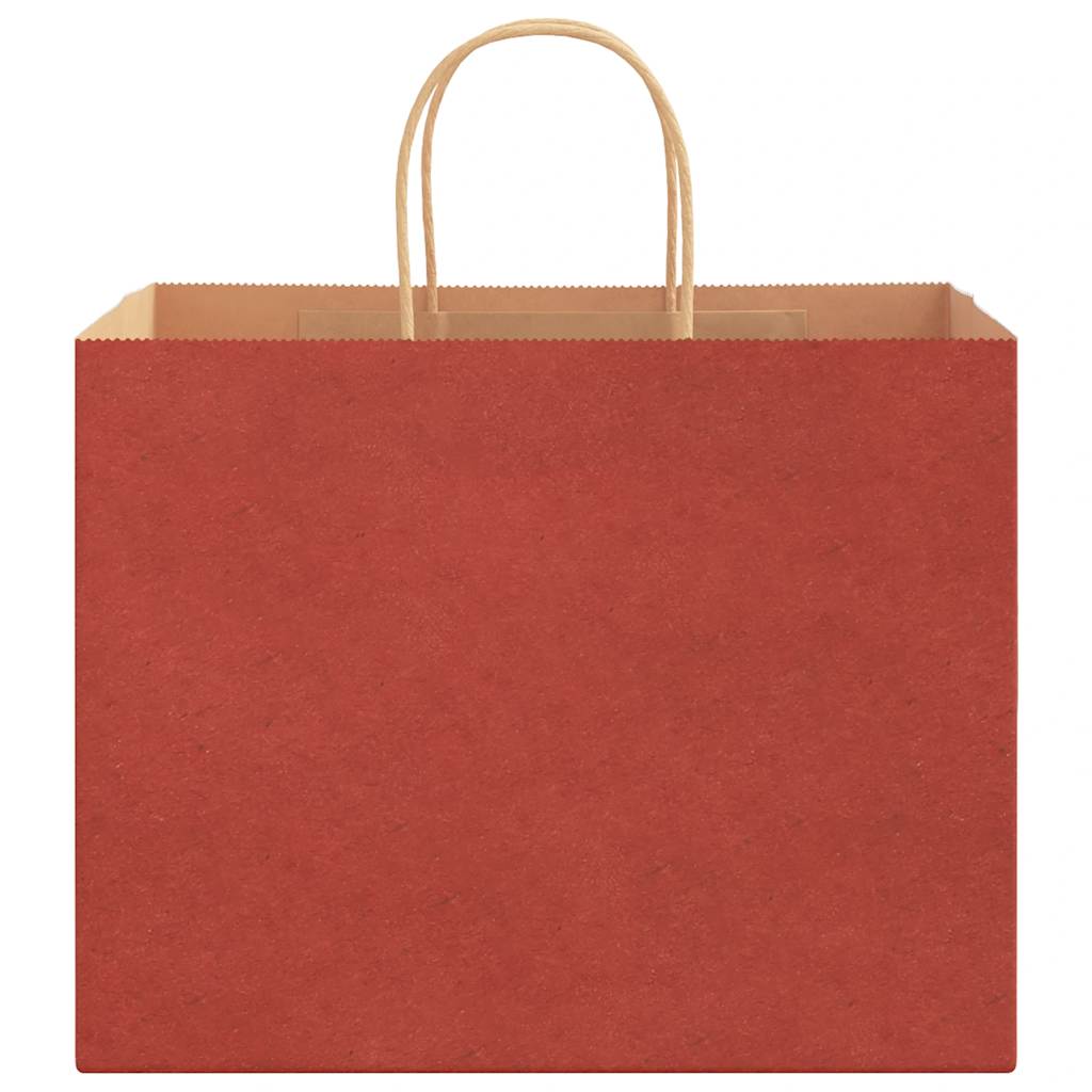 Paper Bags 250 pcs with Handles Red 32x22x24 cm