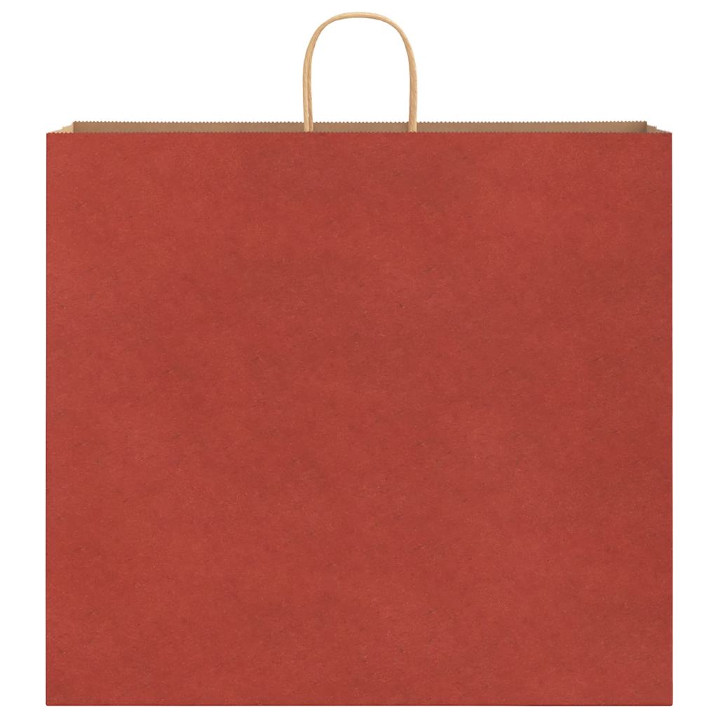 Paper Bags 250 pcs with Handles Red 54x15x49 cm