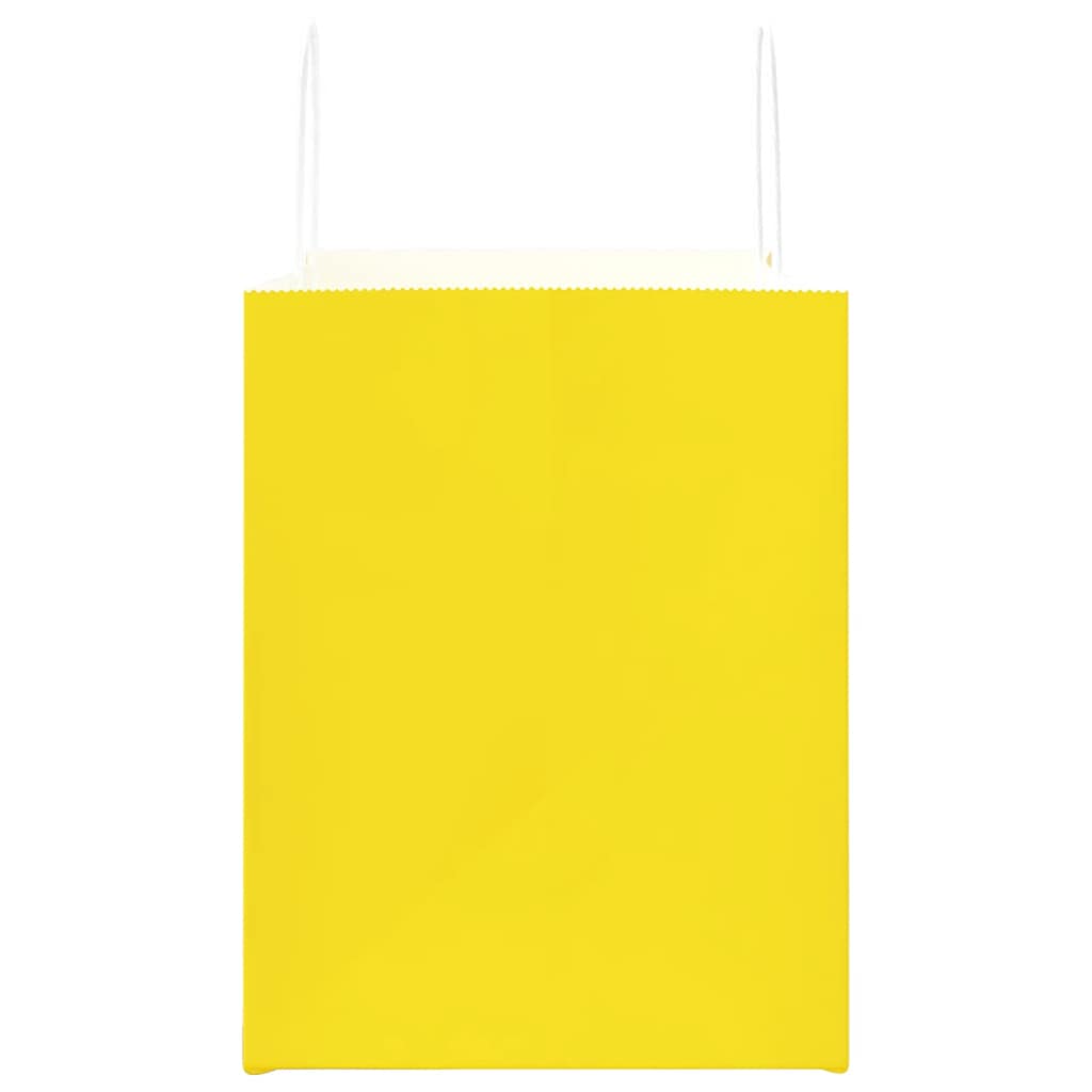 Paper Bags 50 pcs with Handles Yellow 32x22x28 cm