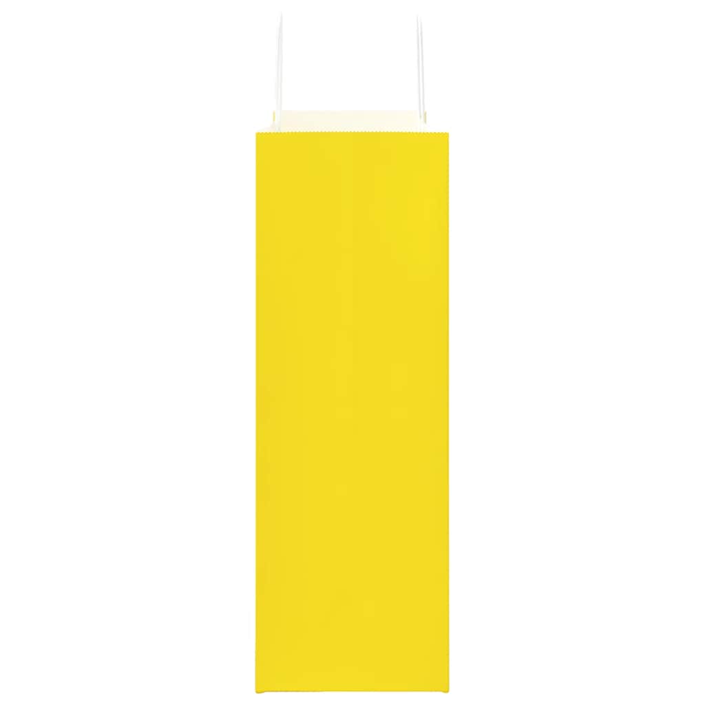 Paper Bags 50 pcs with Handles Yellow 45x17x48 cm