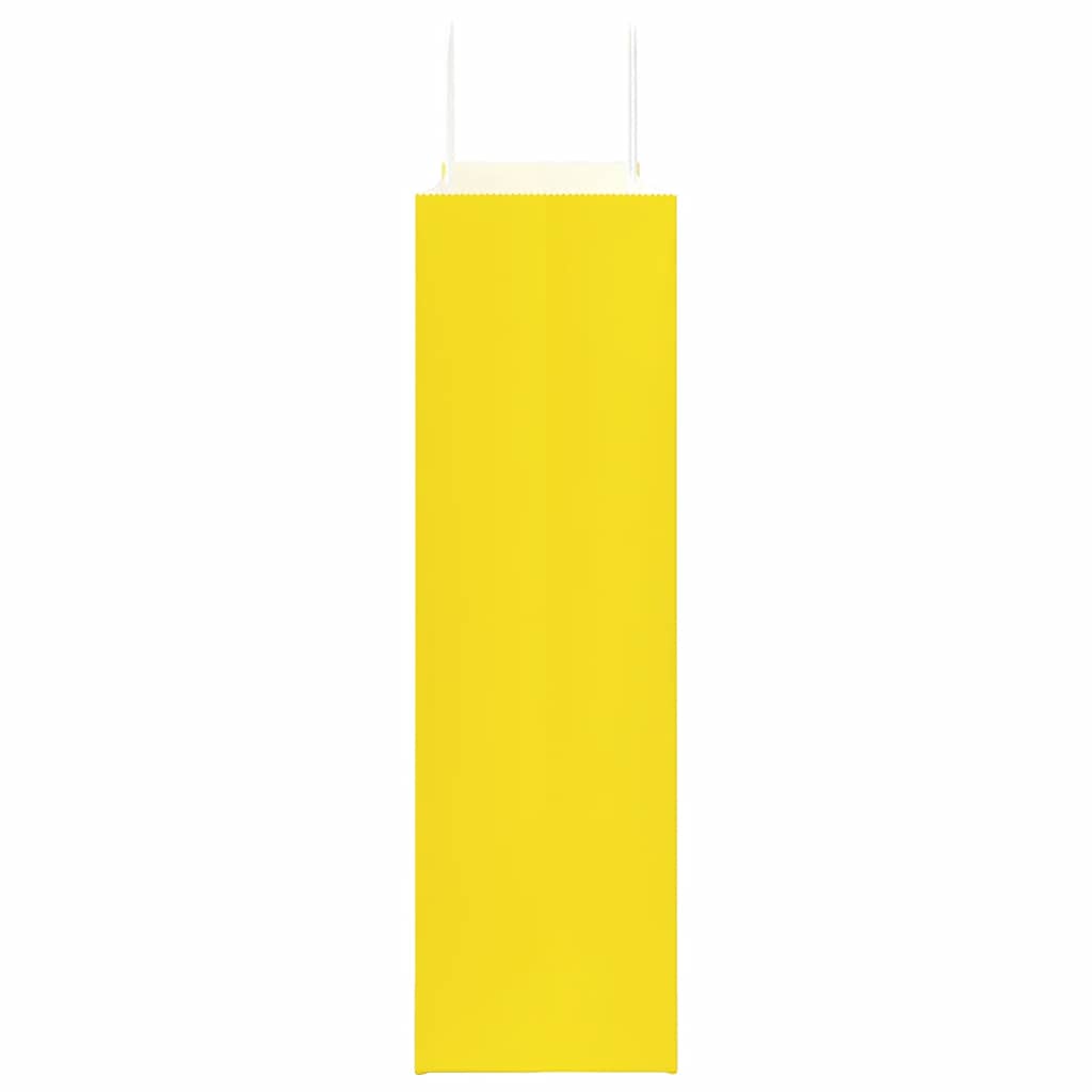 Paper Bags 50 pcs with Handles Yellow 54x15x49 cm