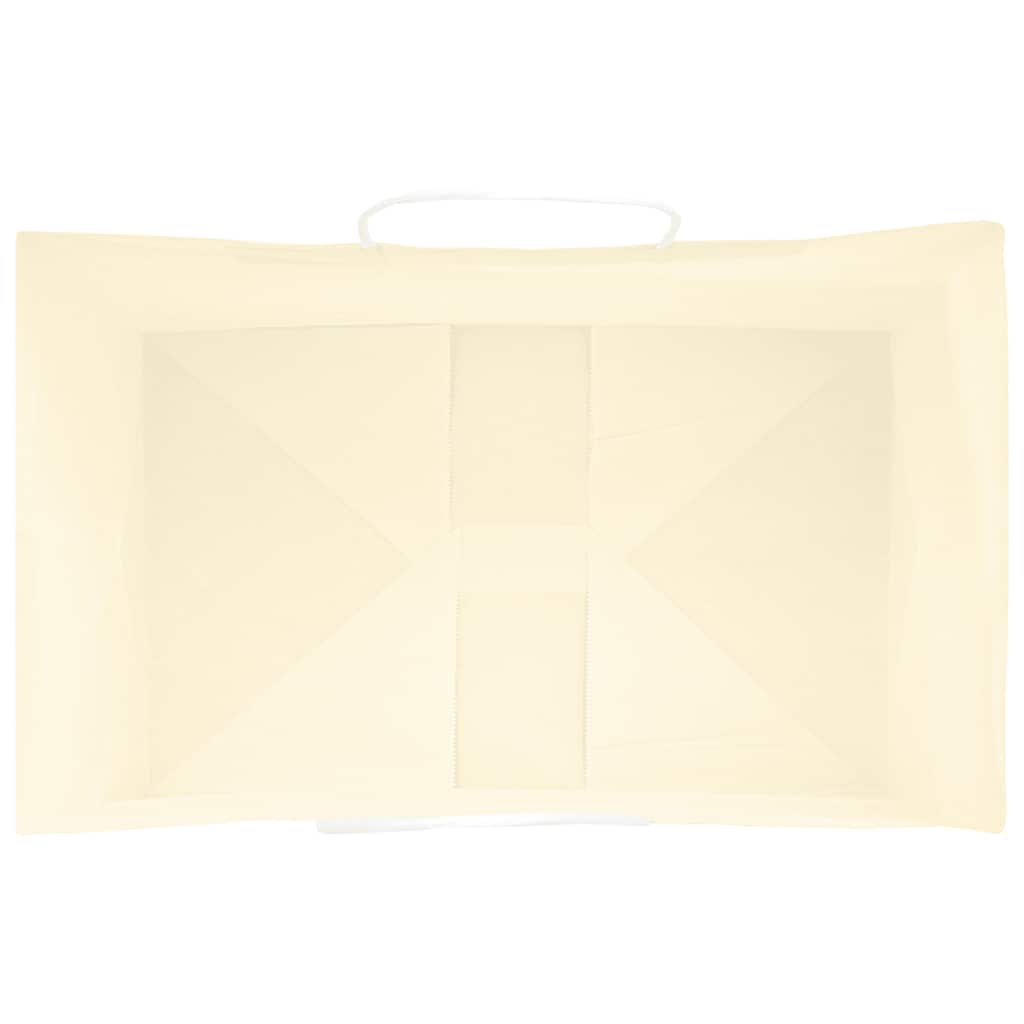 Paper Bags 250 pcs with Handles Yellow 21x11x36 cm