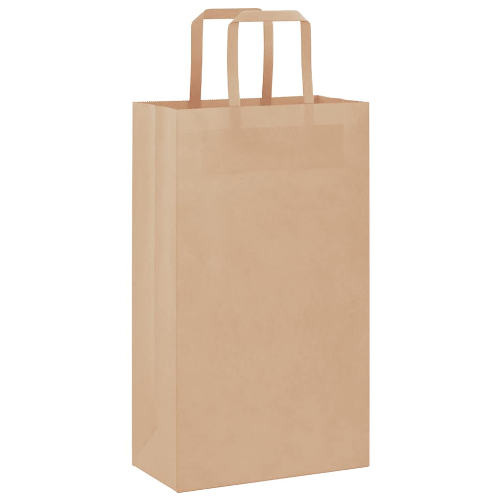 Paper Bags 50 pcs with Handles Brown 21x11x36 cm
