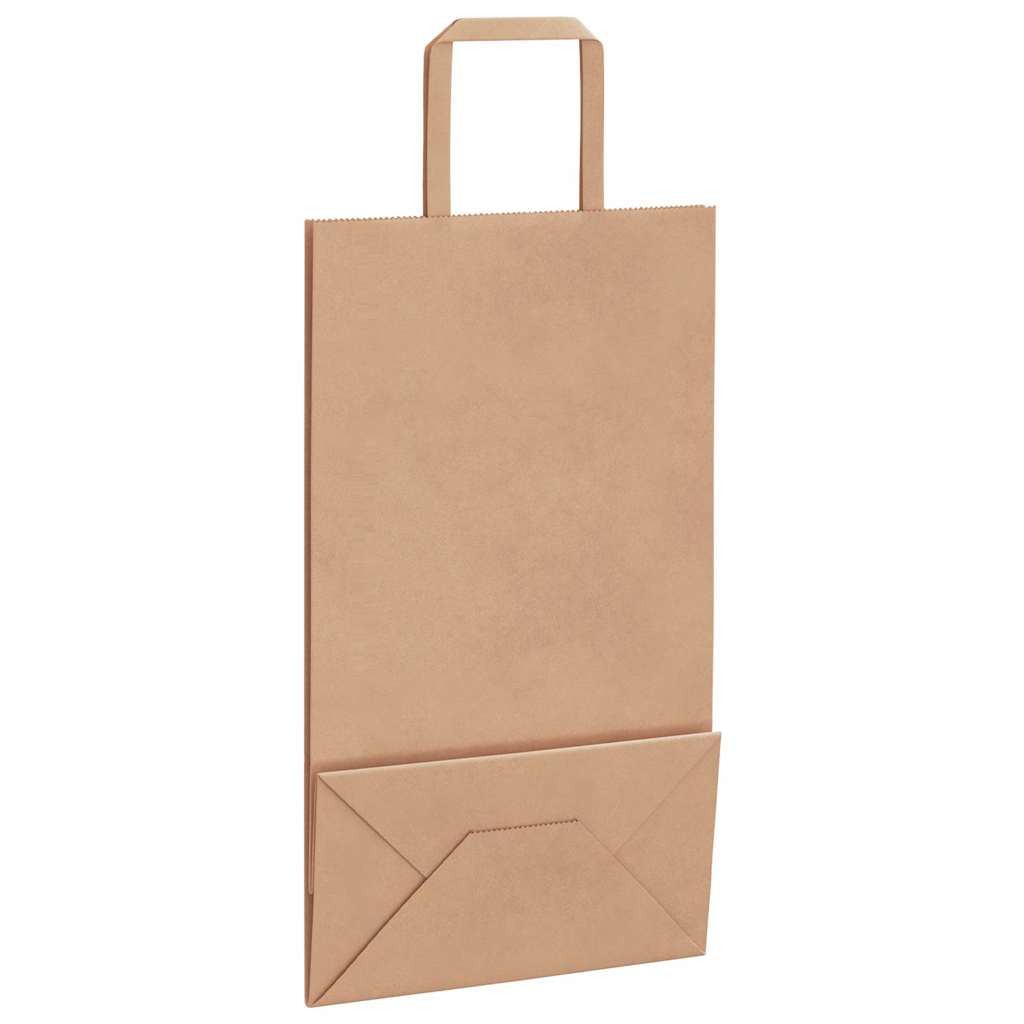 Paper Bags 50 pcs with Handles Brown 21x11x36 cm