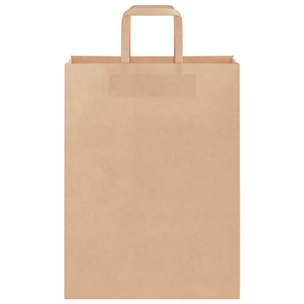Paper Bags 50 pcs with Handles Brown 26x12x35 cm