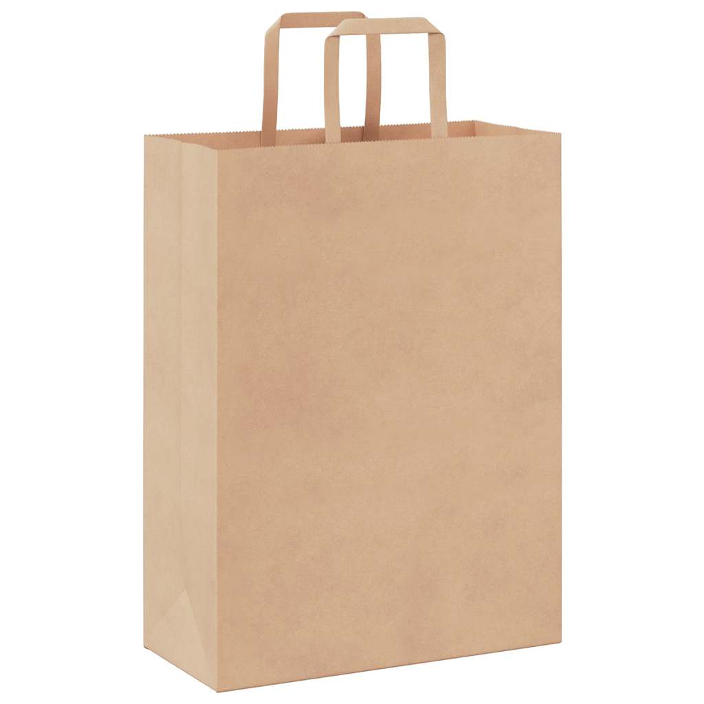 Paper Bags 50 pcs with Handles Brown 26x12x35 cm