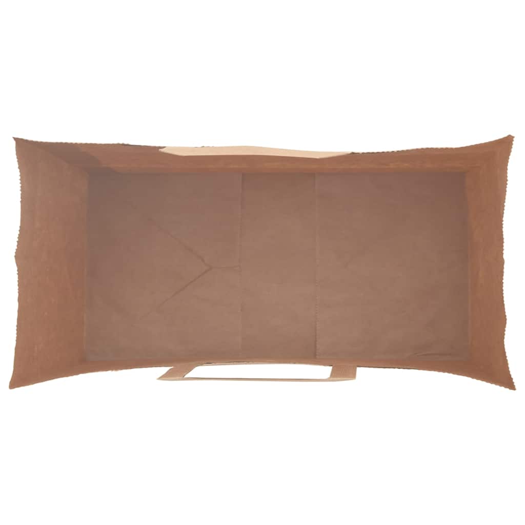 Paper Bags 250 pcs with Handles Brown 18x8x22 cm