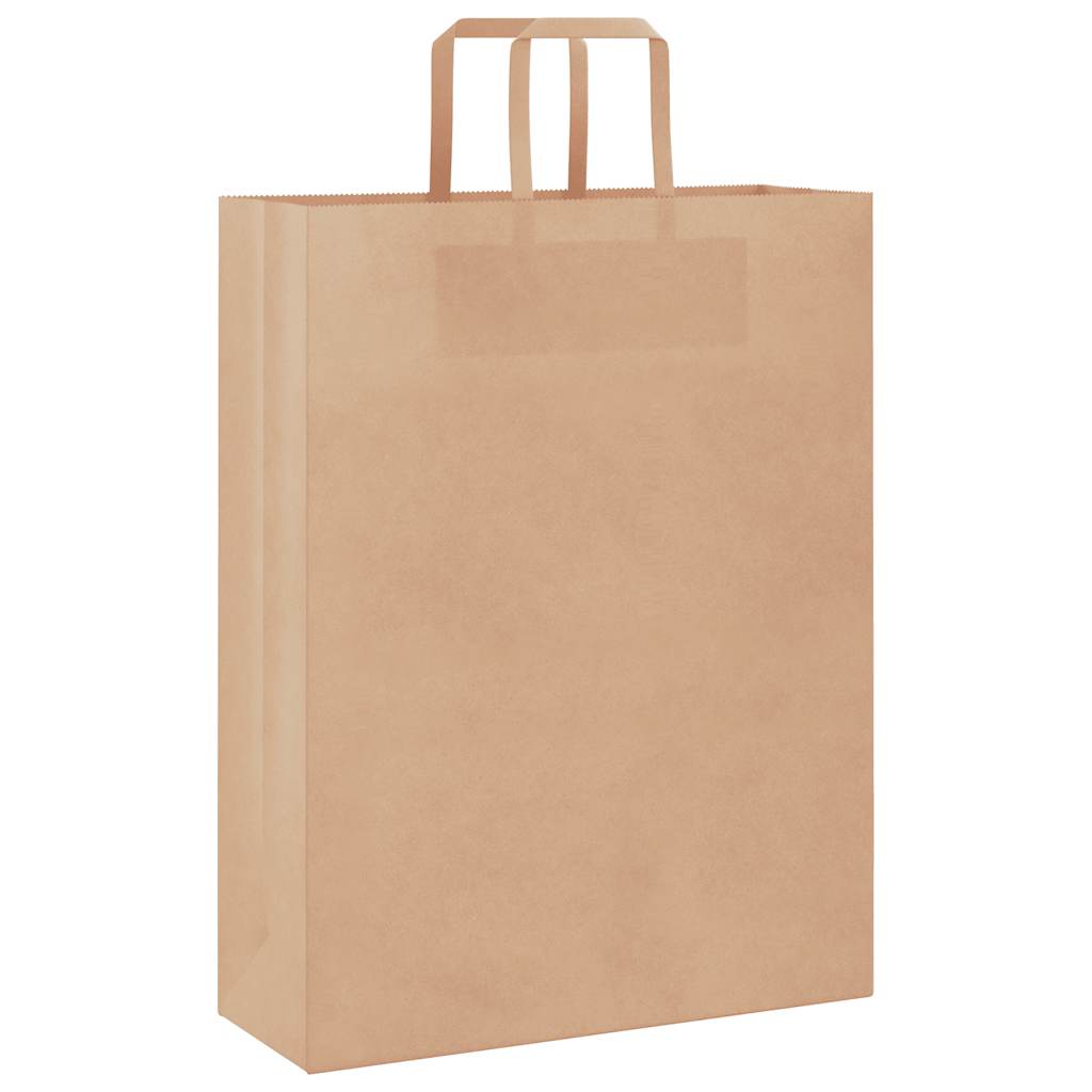 Paper Bags 250 pcs with Handles Brown 32x12x42 cm