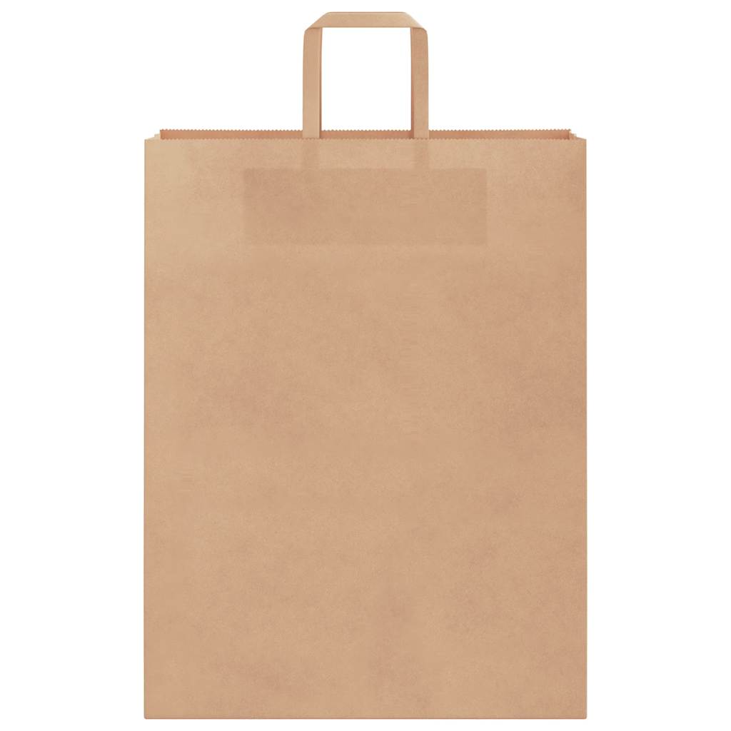 Paper Bags 250 pcs with Handles Brown 32x12x42 cm