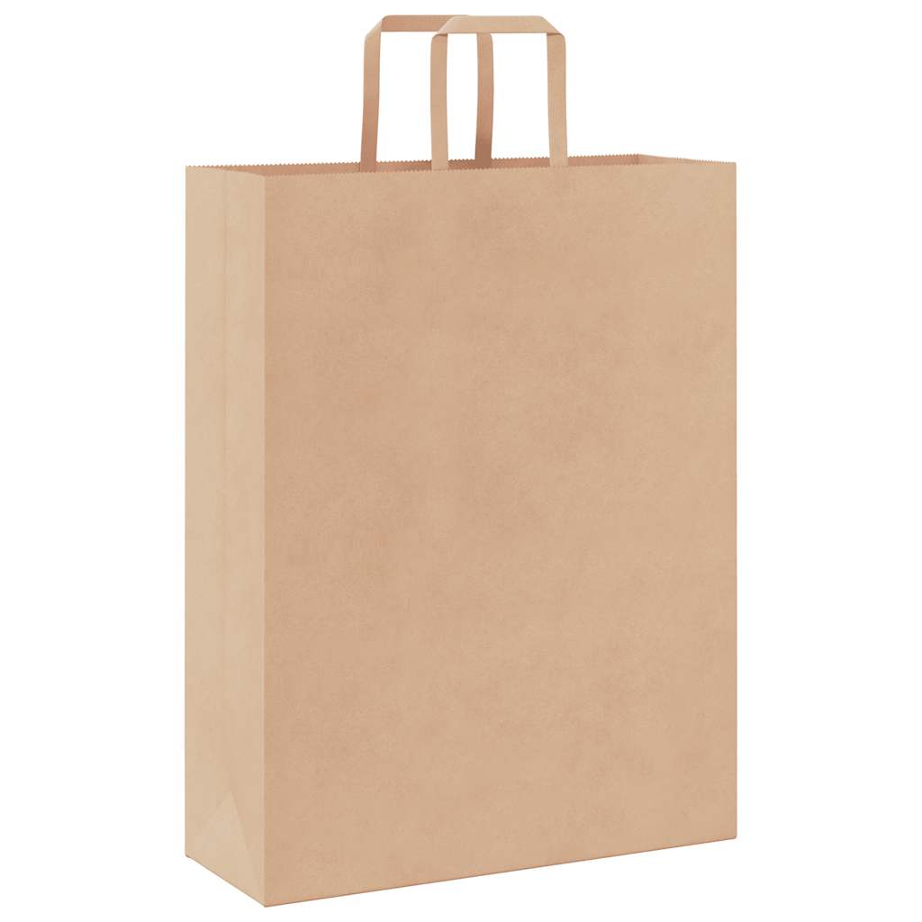 Paper Bags 250 pcs with Handles Brown 32x12x42 cm