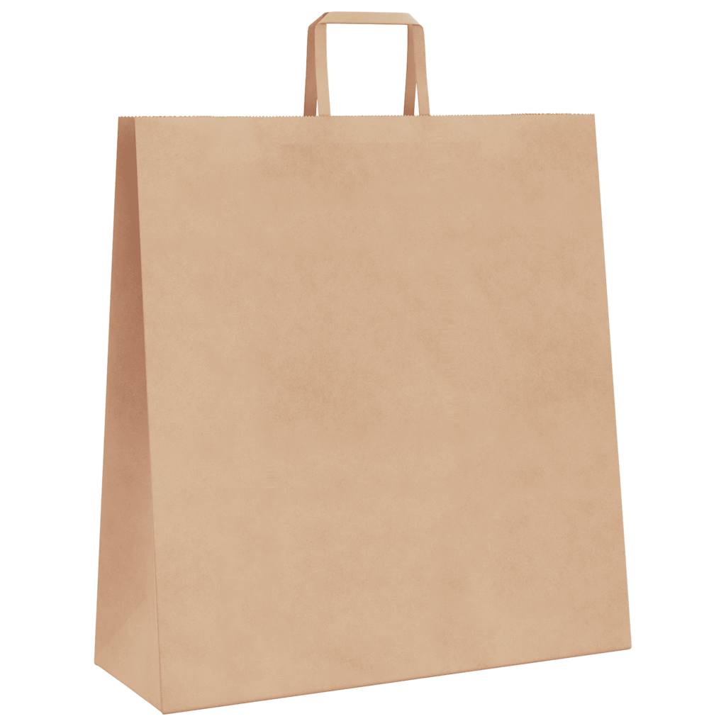 Paper Bags 250 pcs with Handles Brown 45x17x48 cm