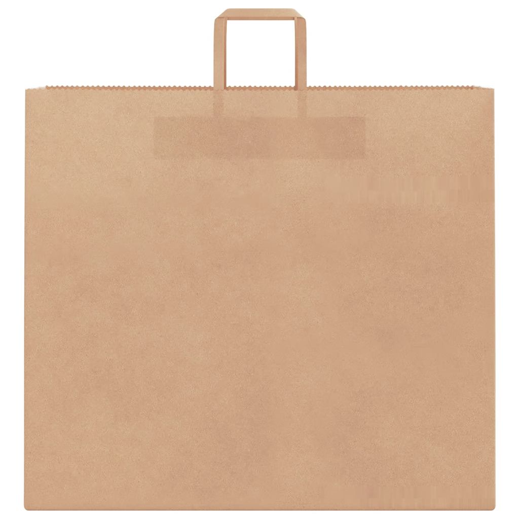 Paper Bags 250 pcs with Handles Brown 54x15x49 cm