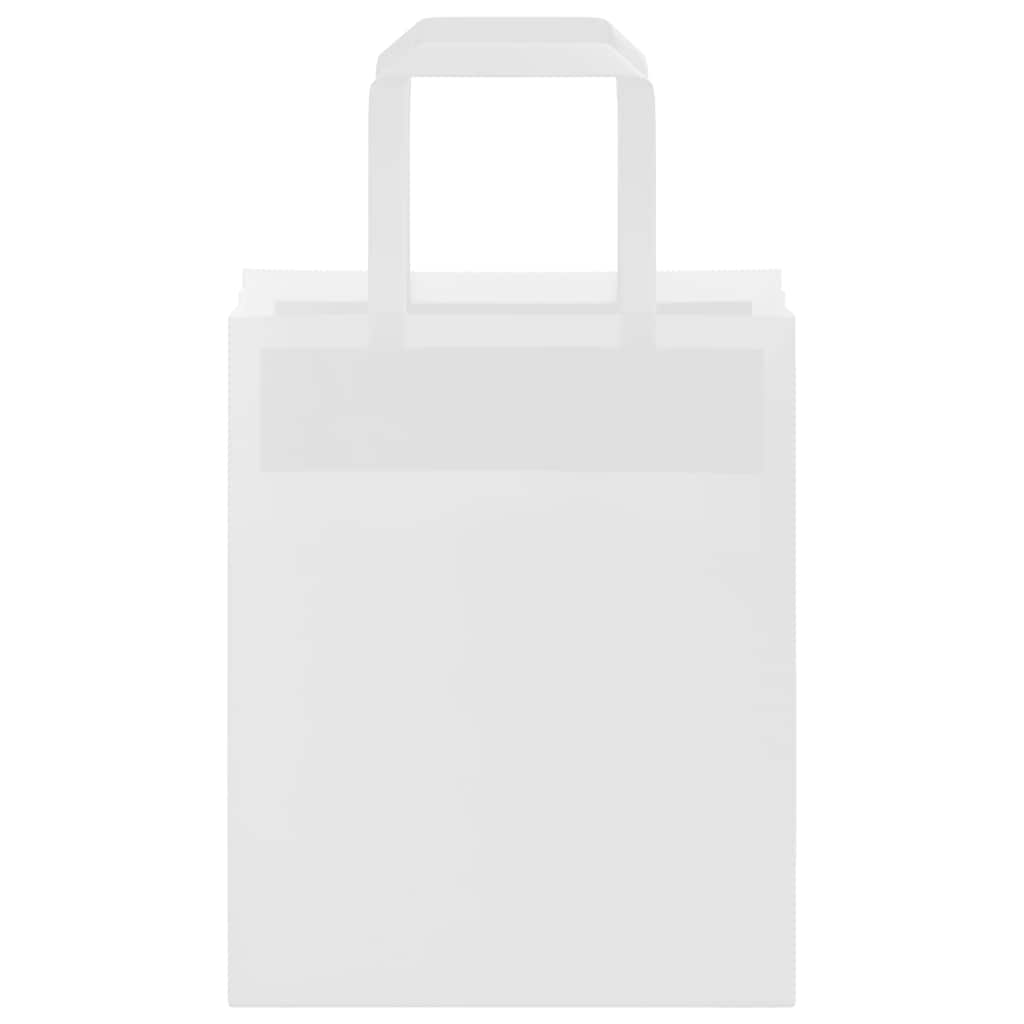 Paper Bags 50 pcs with Handles White 18x8x22 cm