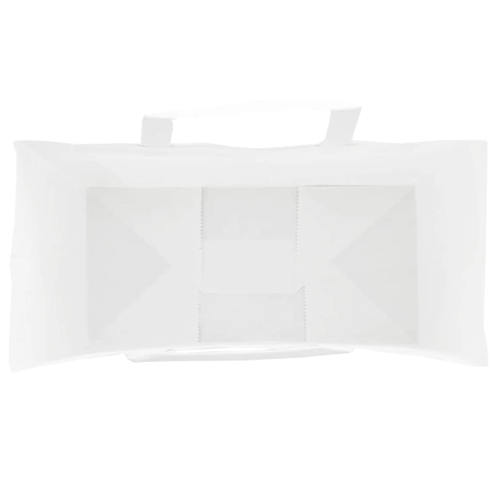 Paper Bags 50 pcs with Handles White 18x8x22 cm