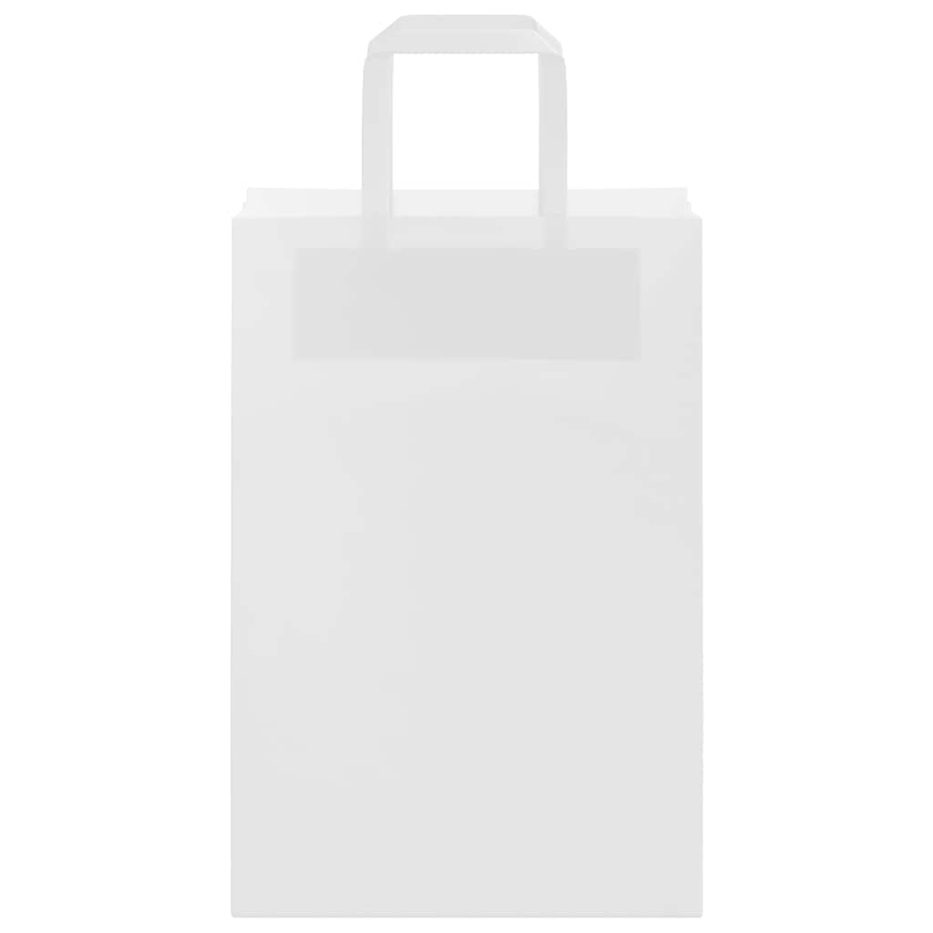 Paper Bags 50 pcs with Handles White 21x11x31 cm