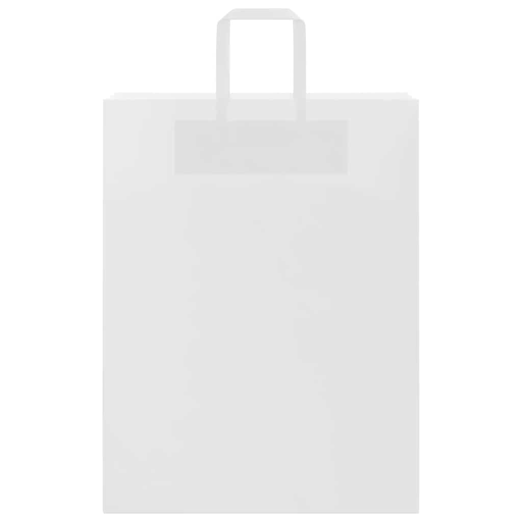 Paper Bags 50 pcs with Handles White 32x12x42 cm