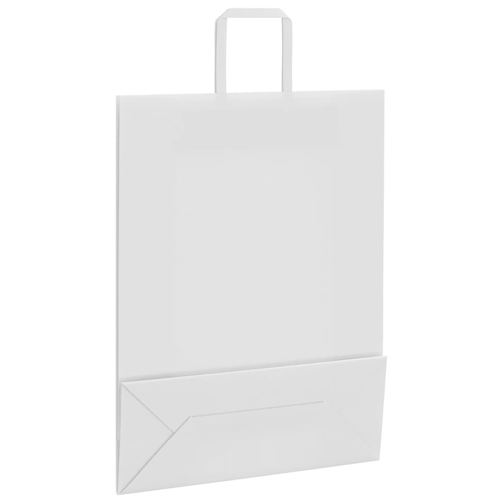 Paper Bags 50 pcs with Handles White 32x12x42 cm