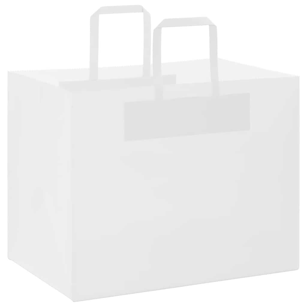 Paper Bags 50 pcs with Handles White 32x22x24 cm