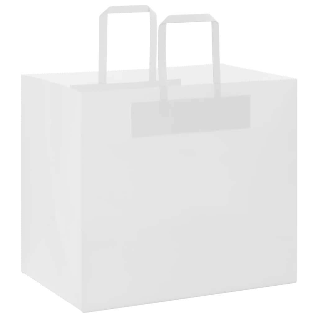 Paper Bags 50 pcs with Handles White 32x22x28 cm