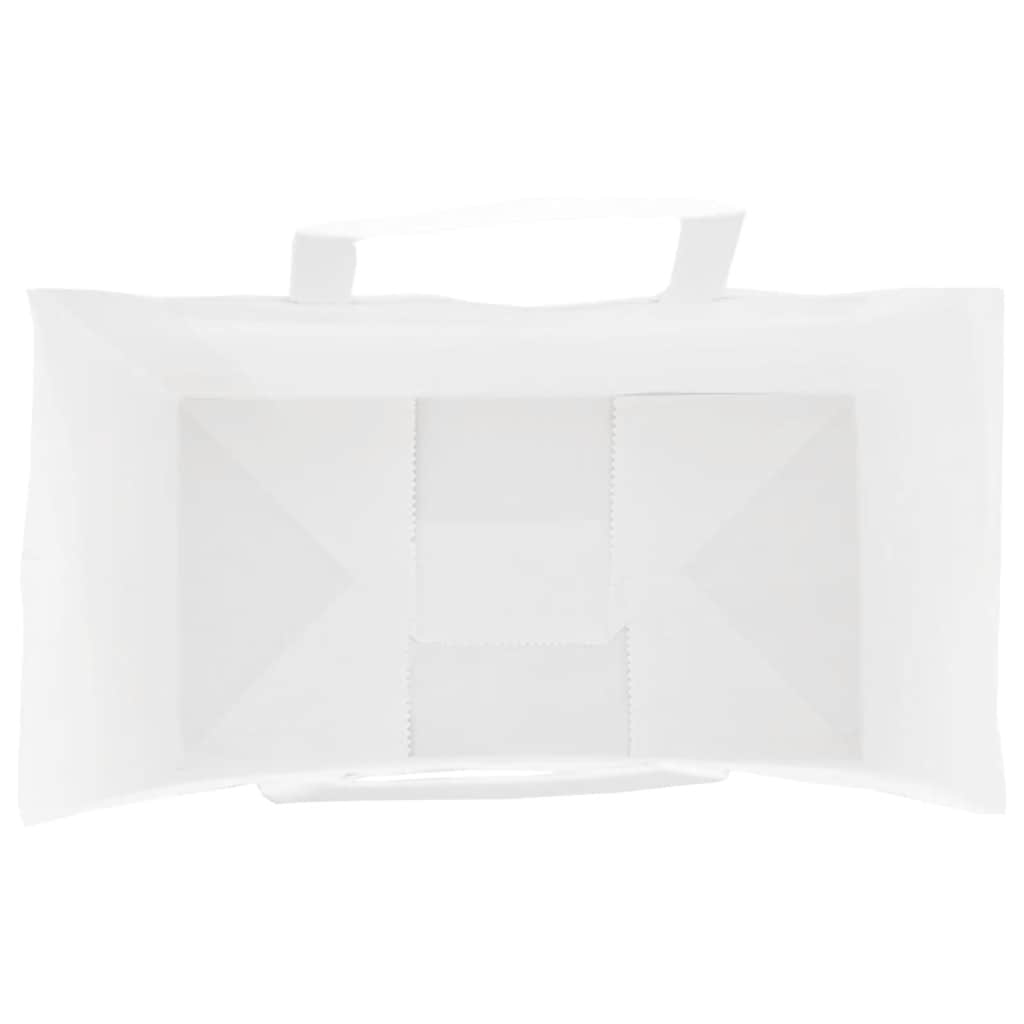 Paper Bags 250 pcs with Handles White 15x8x21 cm