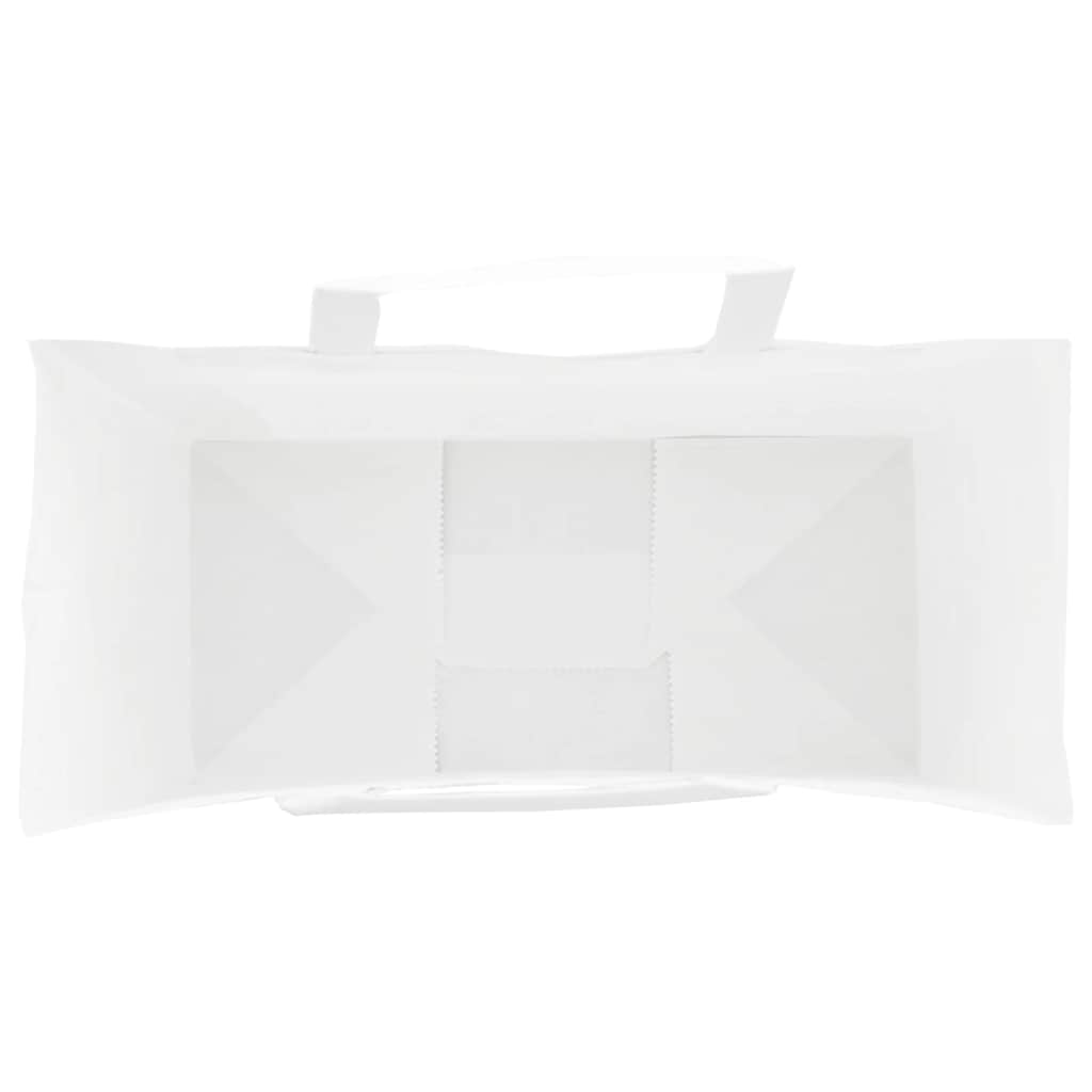 Paper Bags 250 pcs with Handles White 26x12x35 cm