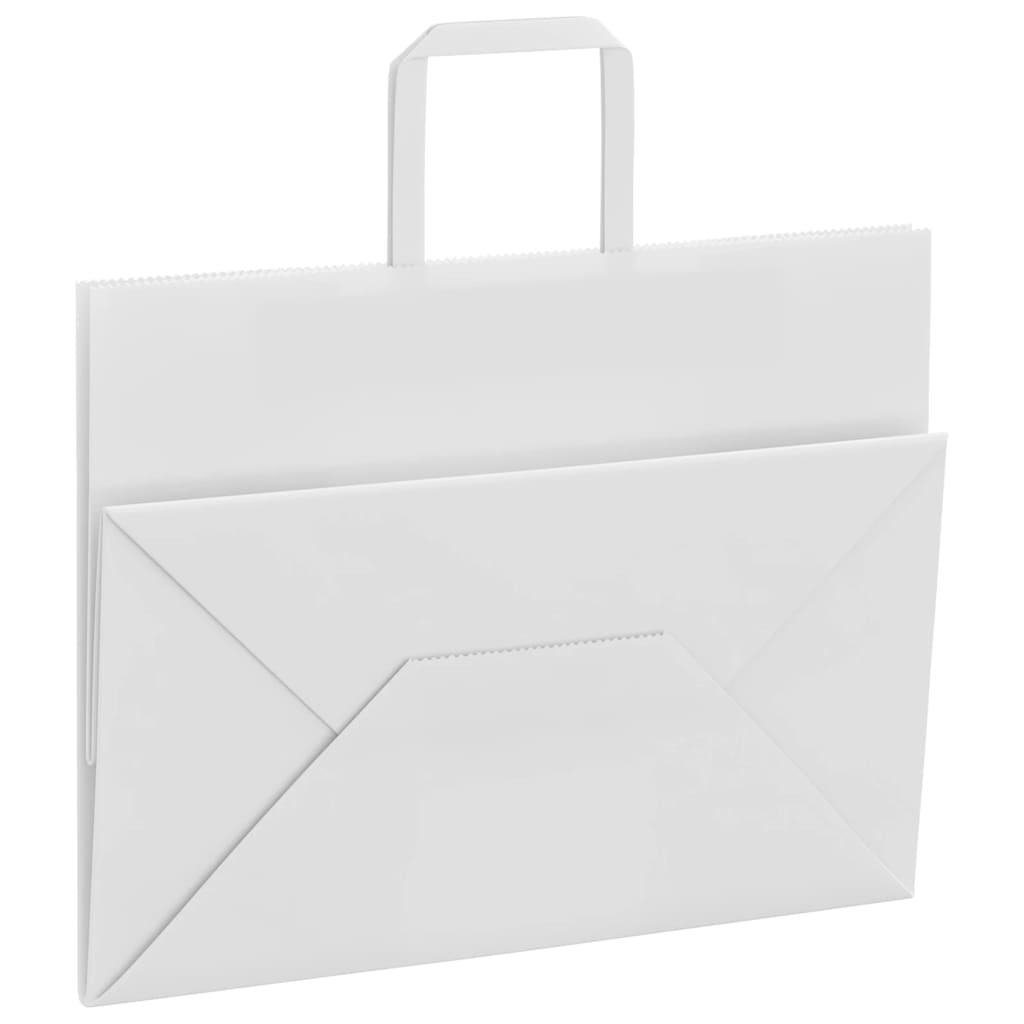 Paper Bags 250 pcs with Handles White 32x17x25 cm