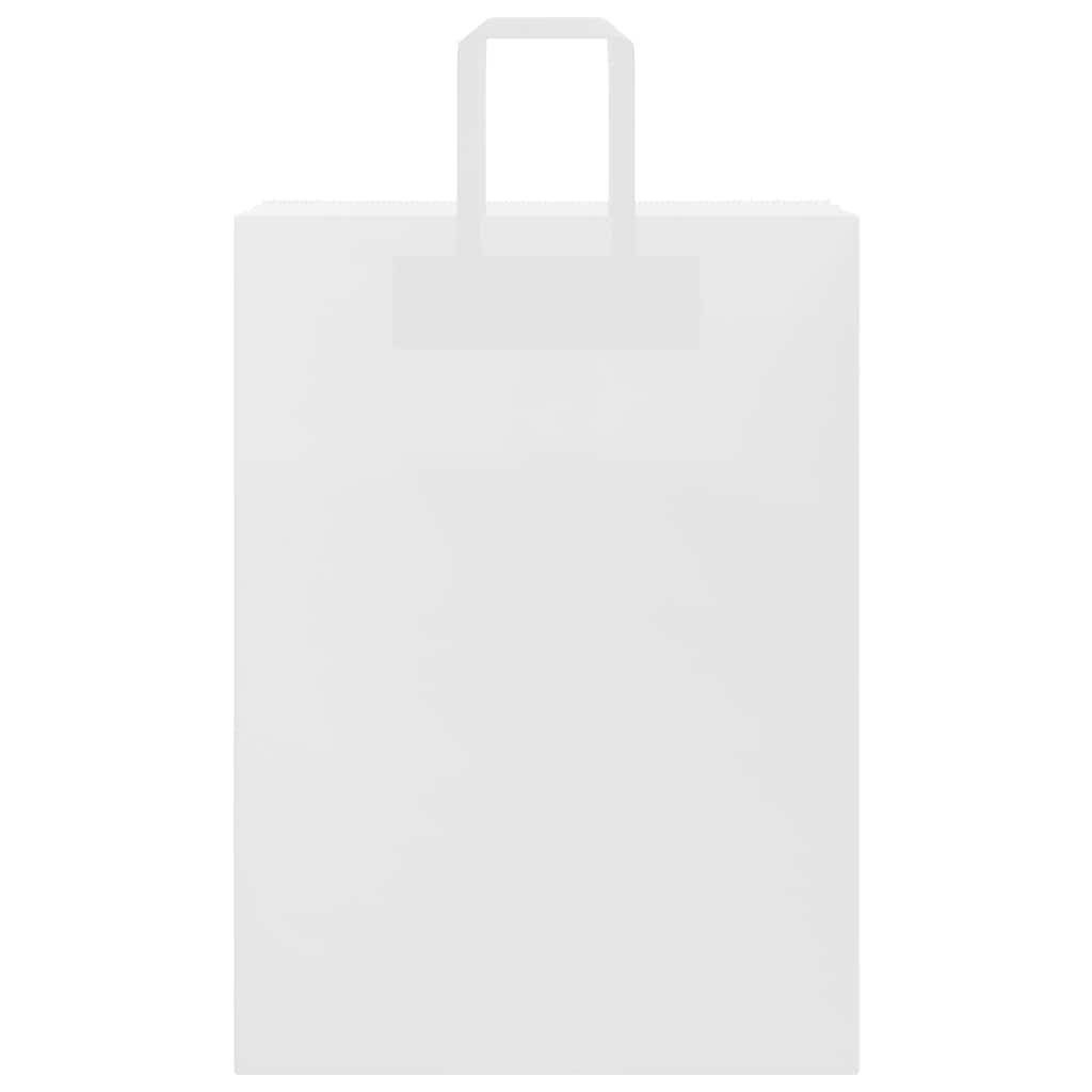 Paper Bags 250 pcs with Handles White 32x17x44 cm