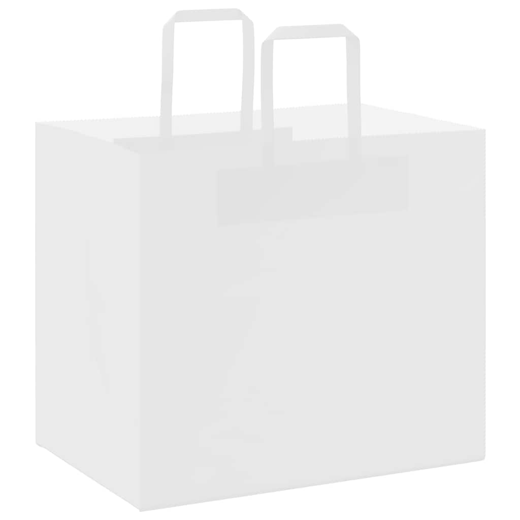 Paper Bags 250 pcs with Handles White 32x22x28 cm