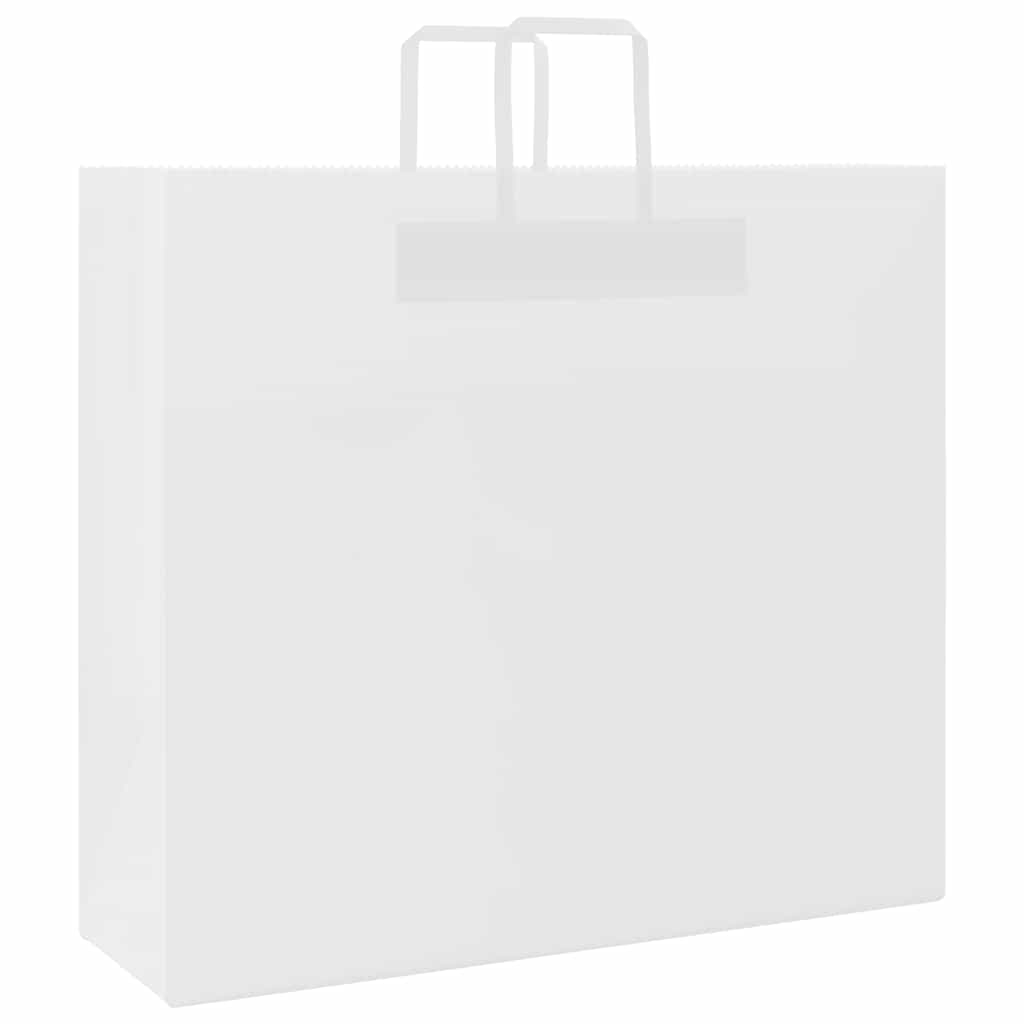 Paper Bags 250 pcs with Handles White 54x15x49 cm