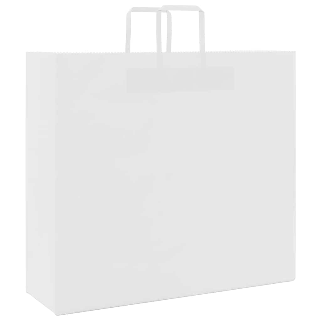 Paper Bags 250 pcs with Handles White 54x15x49 cm