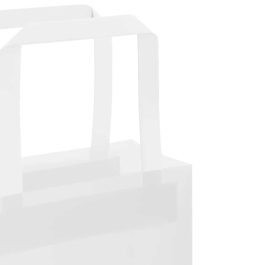 Paper Bags 250 pcs with Handles White 54x15x49 cm